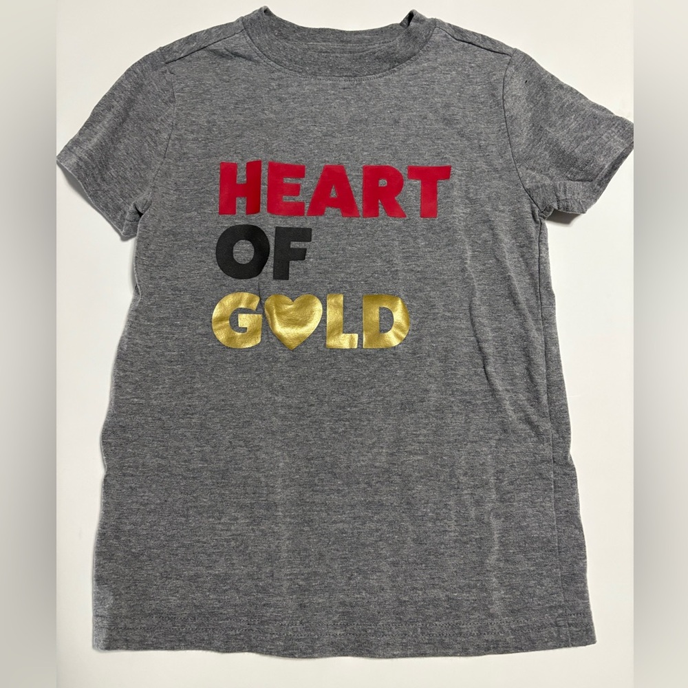 Cat & Jack heart of gold XS kids tee shirt